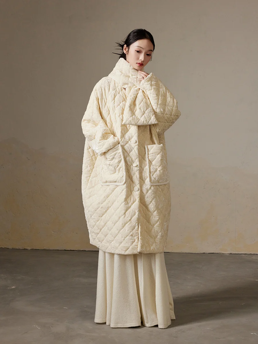 

ONMOON Autumn Winter Thiened Long Sve Women's Coat Ne Warmer Outerwear Loose Fit Cotton Padded Coat Warm And Sli