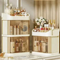 Makeup Storage Box Large Capacity Dressing Table Storage Rack Dust-proof Cosmetic Organizer Cosmetics Containe Drawer Organizer