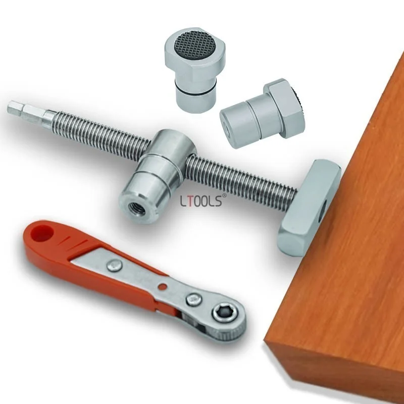 Woodworking Desktop Vise Tenon Fast Fixing and Locking Accessory Tool Stainless Steel Ratchet CNC Clamping Auxiliary Artifact
