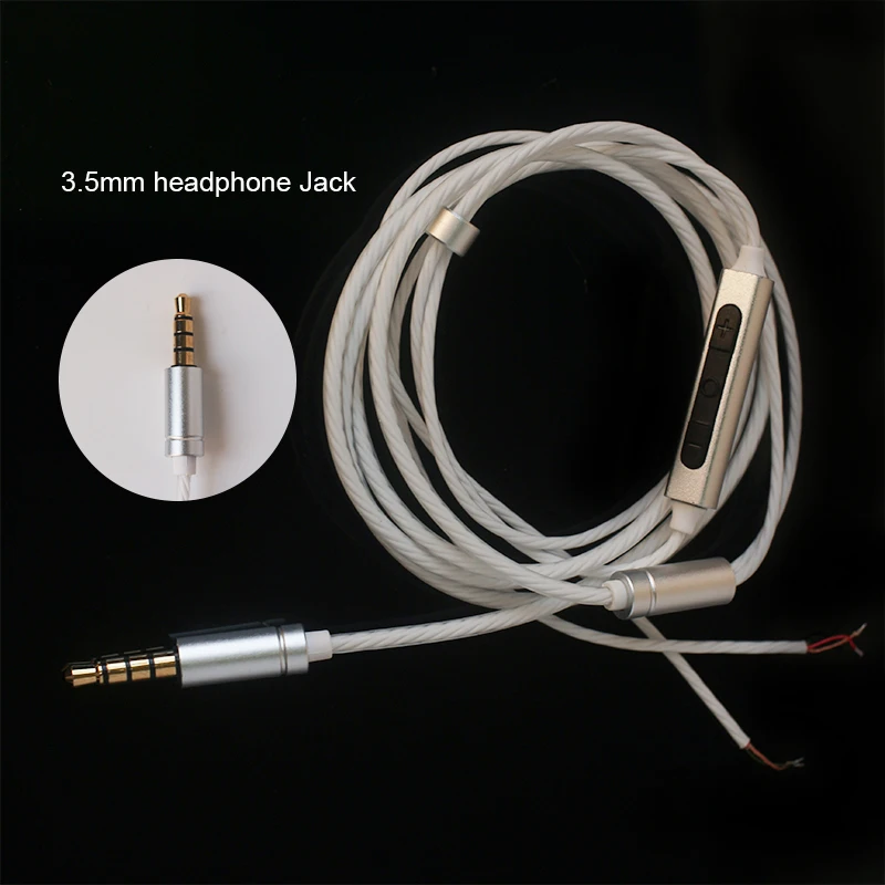 1 шт. полуфабрикат наушников с микрофоном, кабель для ушного канала 3,5 мм, контроллер аудиокабеля, устройство для ремонта ушного канала