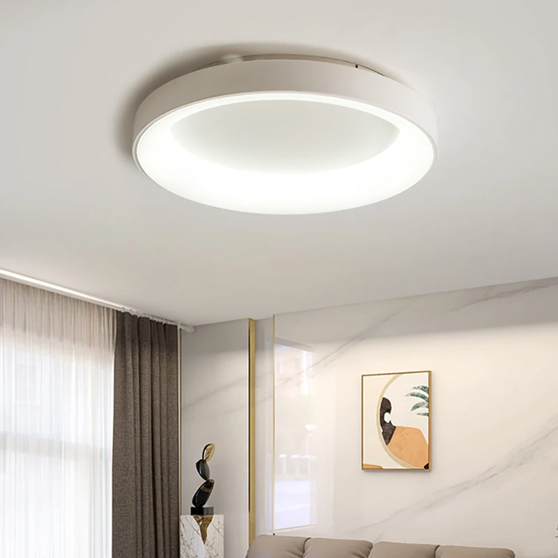 

Bedroom lamp Nordic simple modern room warm and romantic led ceiling lamp living room children's creative circular lamp