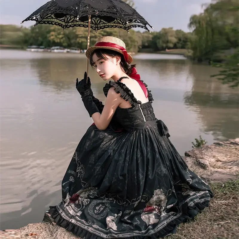 chinese dress ladies Gothic Lolita Dress Princess Sleeve Shirt
