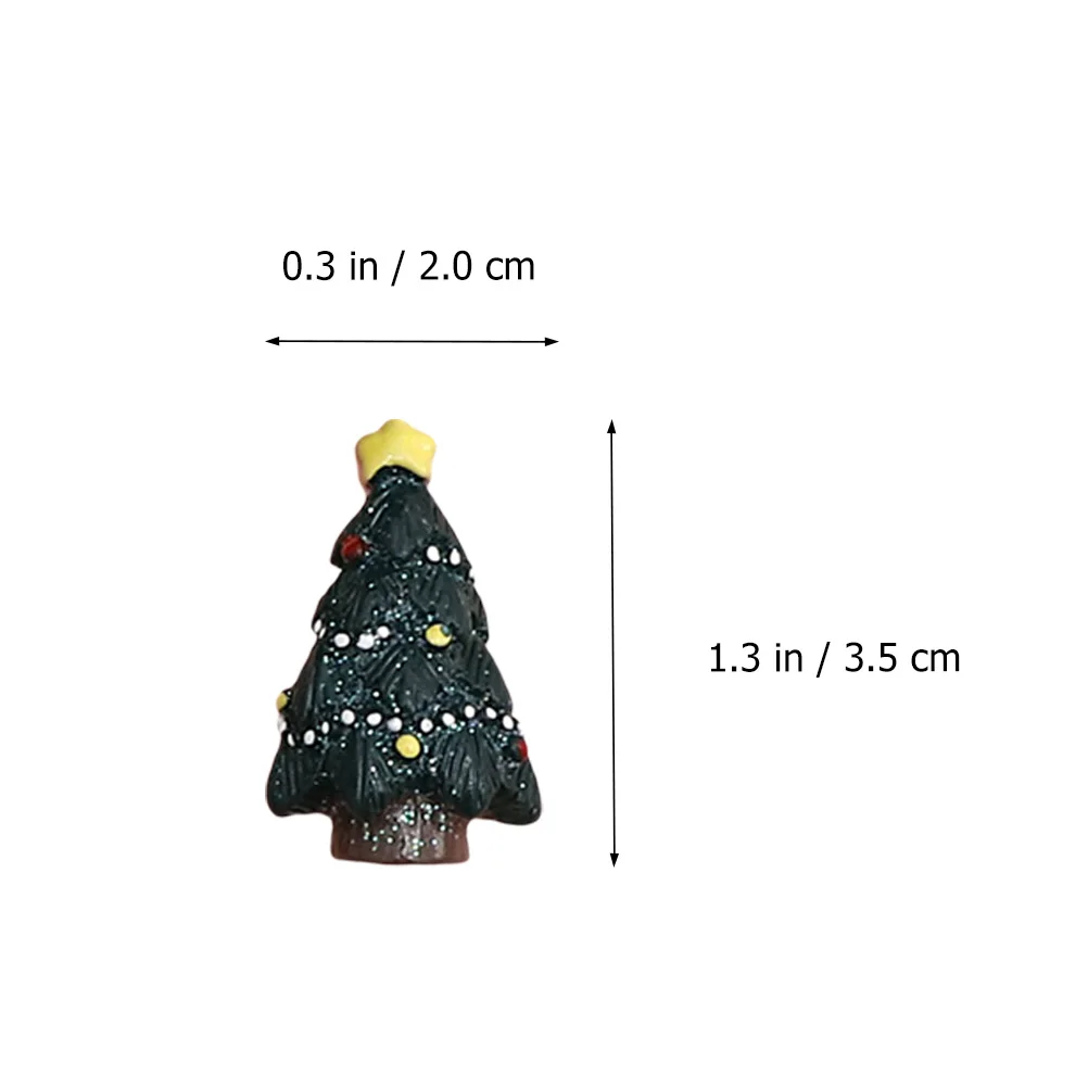 

20Pcs Resin Christmas Tree Accessories Long-Lasting DIY Xmas Ornaments Decorative Christmas Party Embellishments