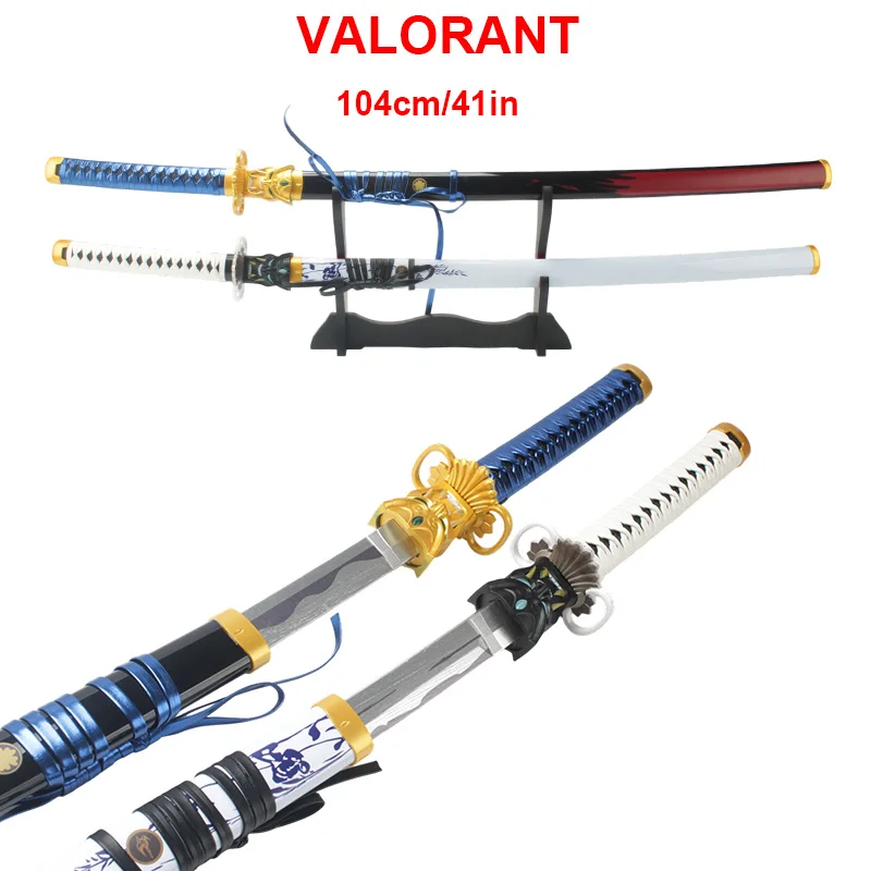 Game VALORANT Katana 104 cm/41in Karakter Cosplay Wapens Rekwisieten Bamboe Blade Speelgoed Zwaarden Hobby Collectibles Halloween Geschenken