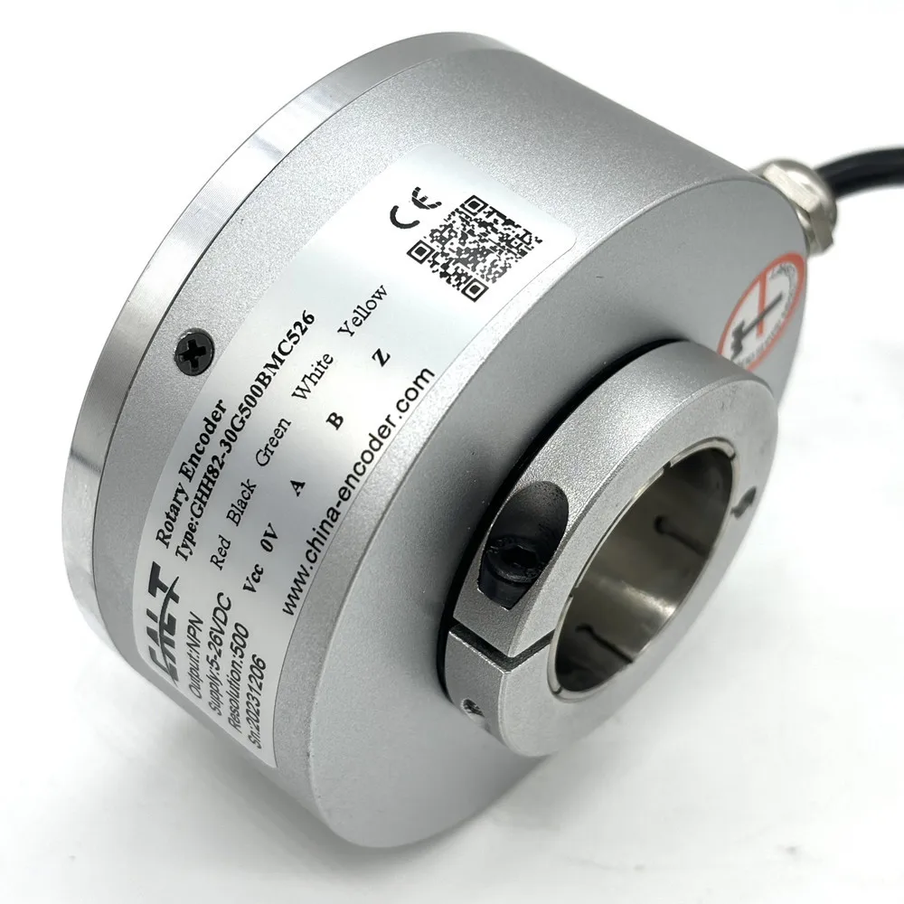 500ppr hole 30mm hollow shaft rotary encoder GHH82-30G500BMC526 NPN elevator outer size 82mm