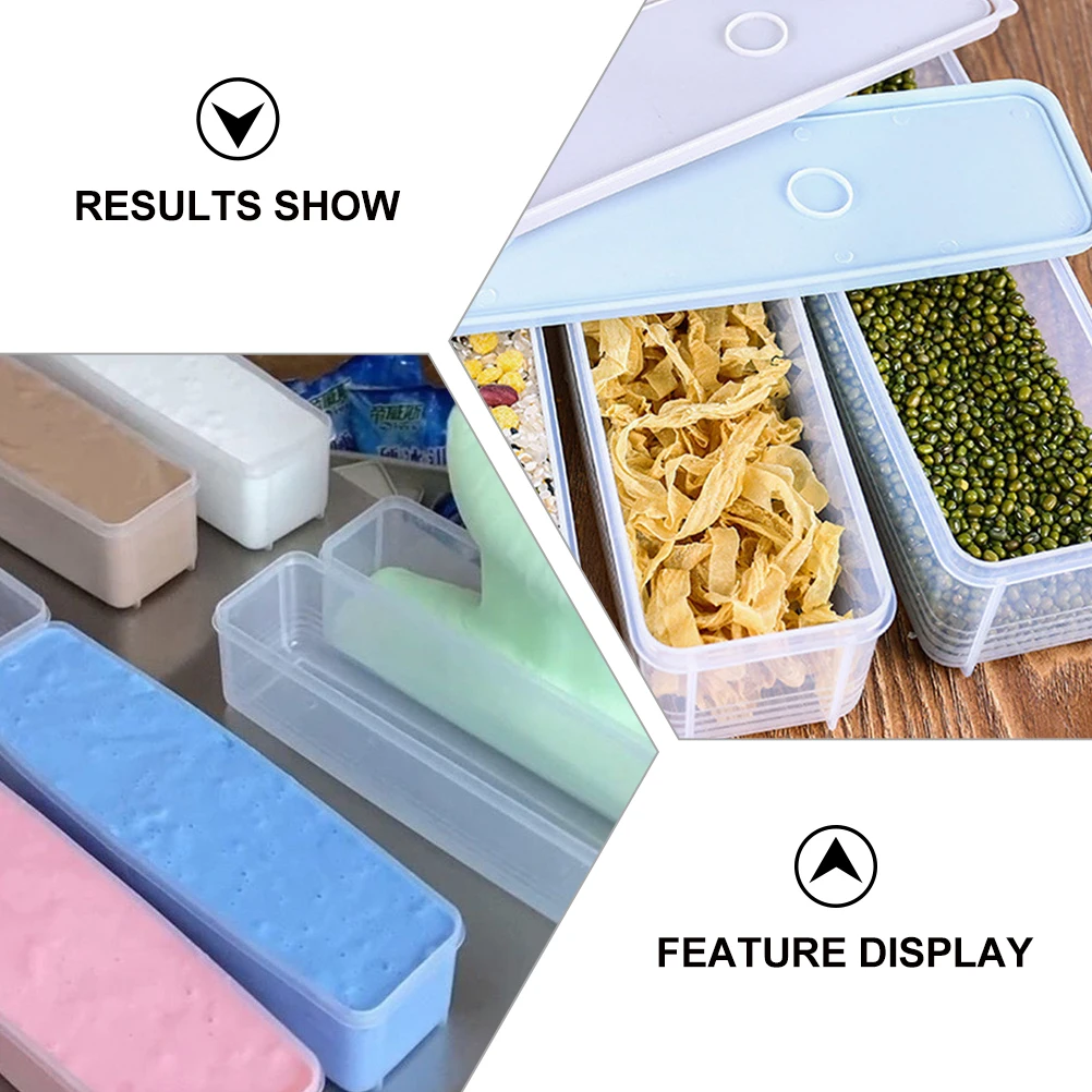 

2 Pcs Crisper Ice Cream Containers for Freezer Refrigerator Tub Noodle Storage Organizer Pasta Holder
