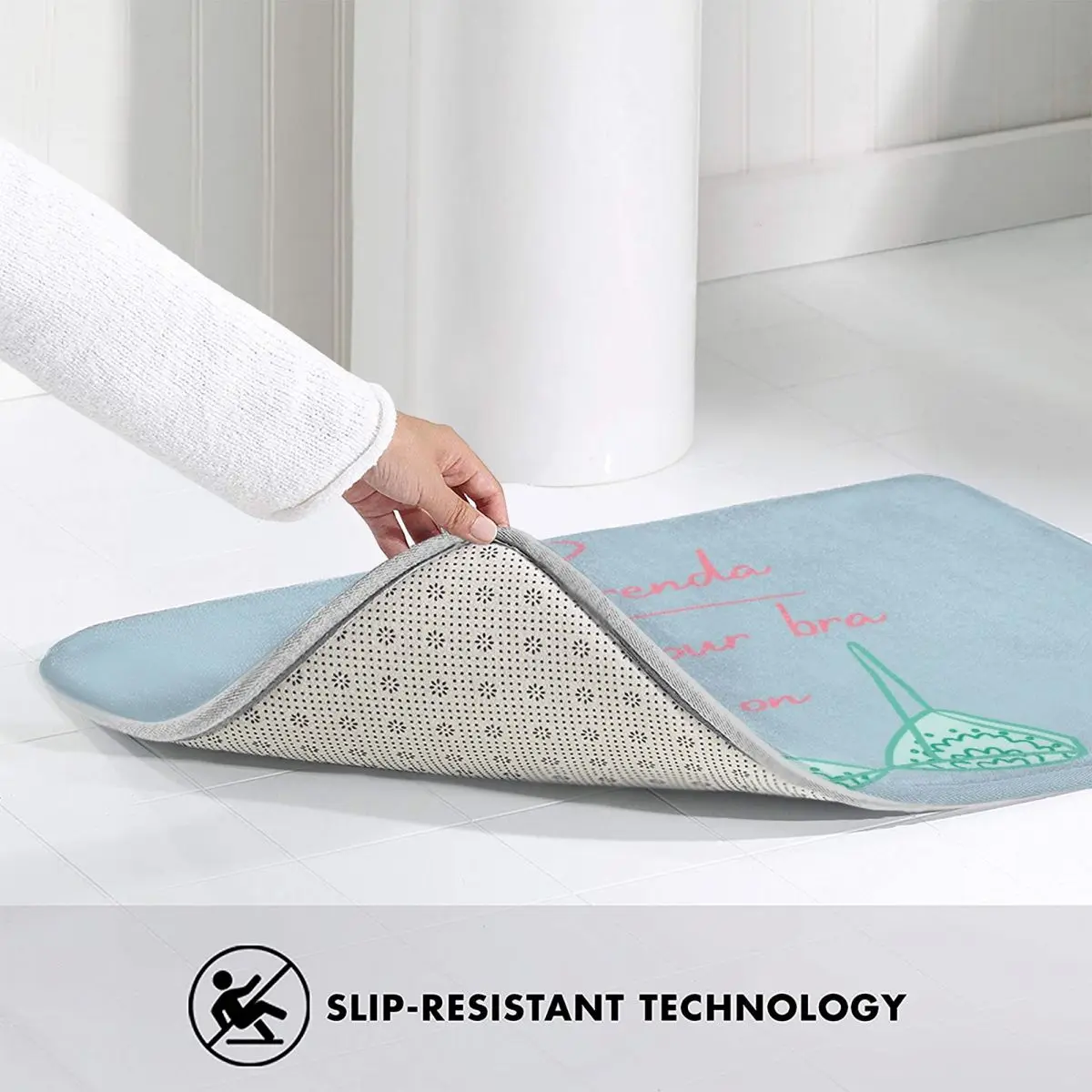 Brenda ضع حمالة صدرك على ممسحة مضادة للانزلاق سجادة أرضية لمدخل المطبخ والحمام المنزلي وغرفة المعيشة وسادة القدم