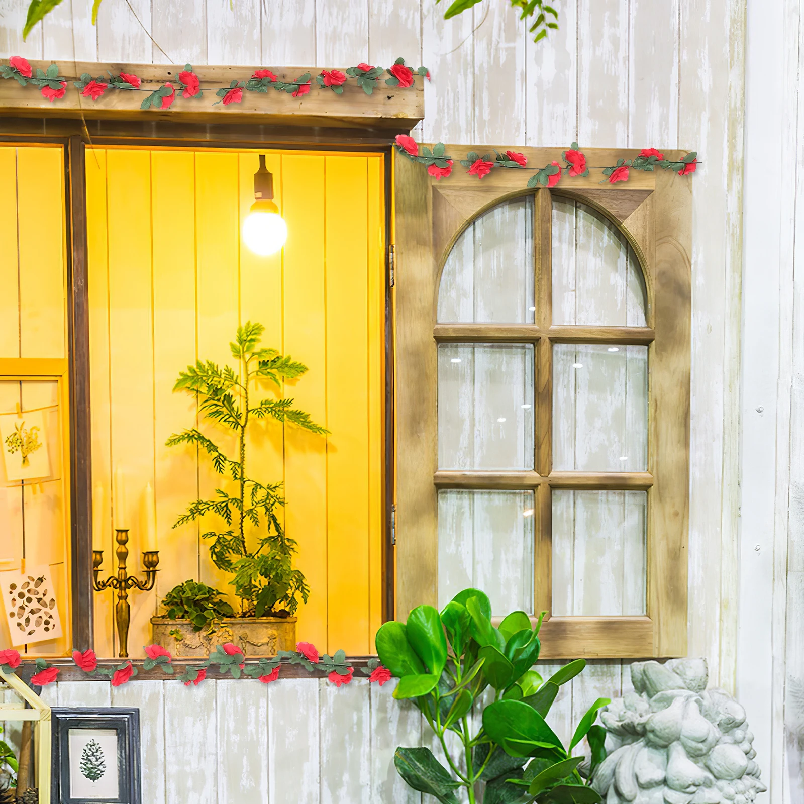 

6Pcs Artificial Plant Vine Lightweight for Family Parties and Wedding Decor Flower Garland Decorations Imitation Flower Garland