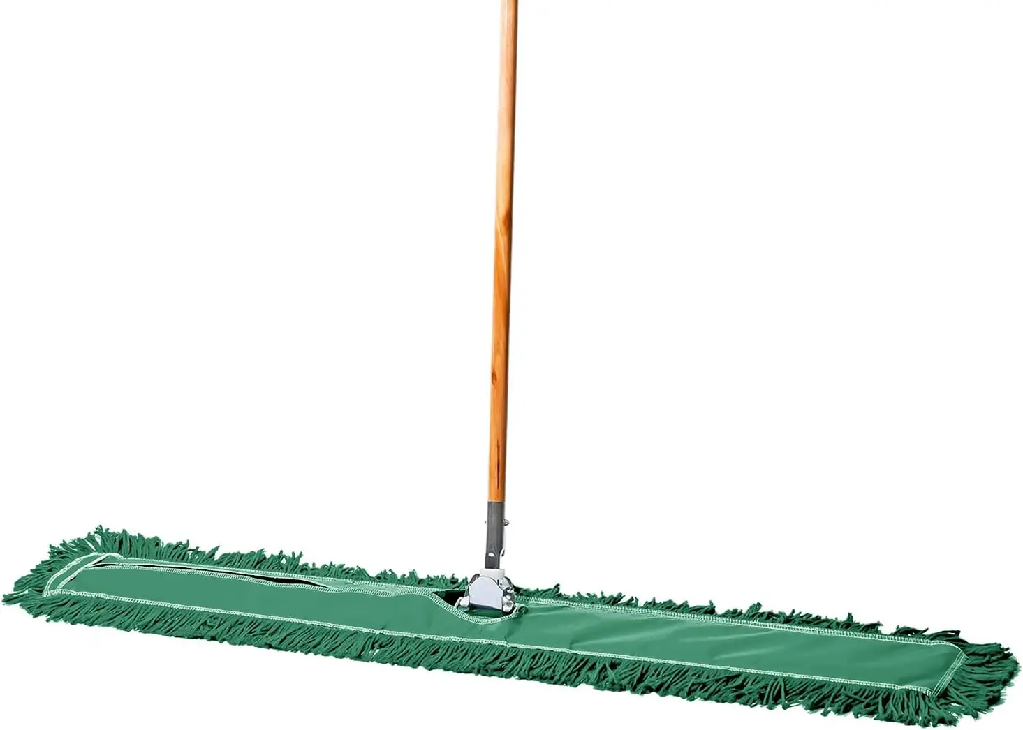 

48 Inch Green Dust Mop & Floor Sweeper with Wood Handle for Tile, Hardwood & Concrete