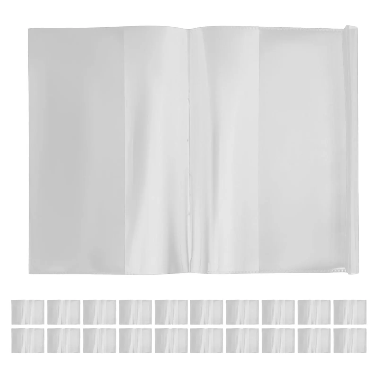 30 pezzi di copertina trasparente per libri di testo A4 impermeabile, giacca protettiva in plastica trasparente per quaderni, copertine per libri per la scuola