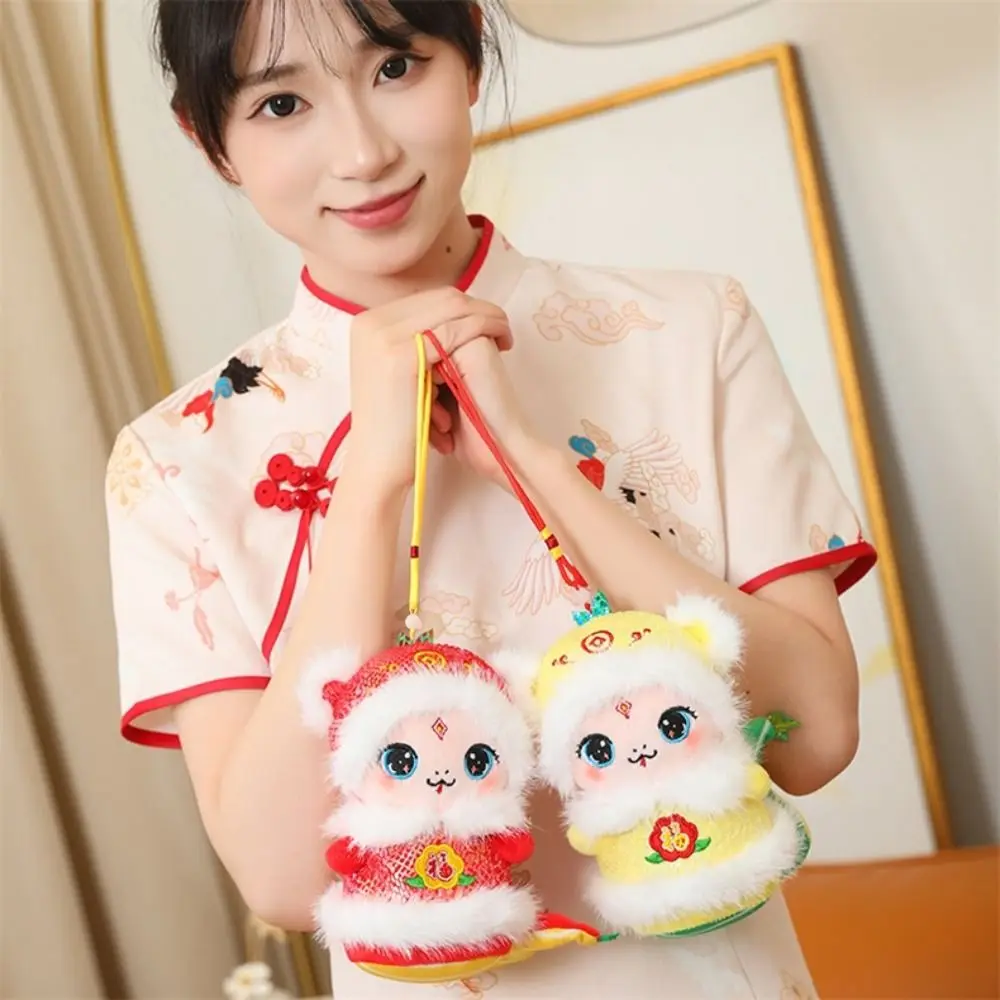 

Cute Chinese Style Snake Year Plush Toys Creative Red/Yellow New Year Snake Doll Doll Soft Cartoon Animal Pendant Friends