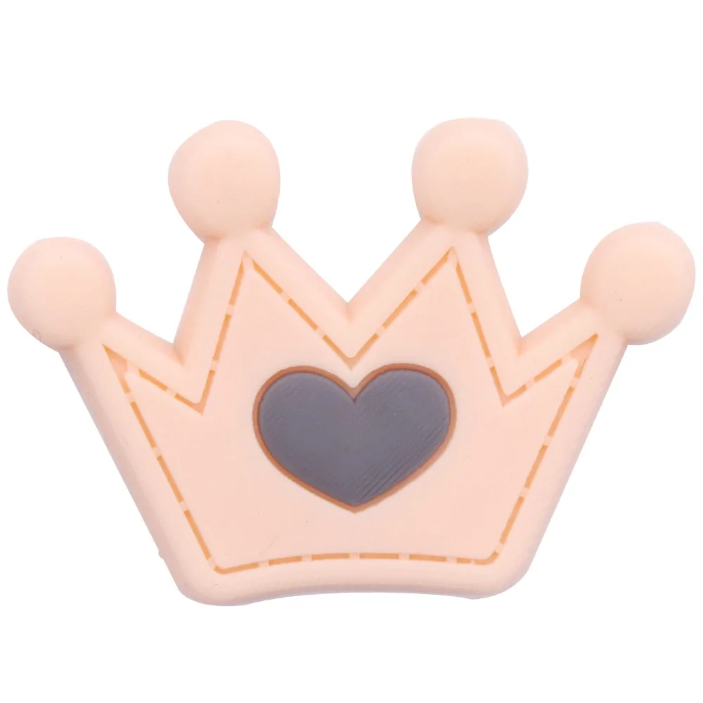 Single Sale 1PCS Kawaii Cartoon Colorful Crown Heart PVC Shoe Charms Fit Wristbands Garden Shoes Ornament Buckle Clog Girls Gift