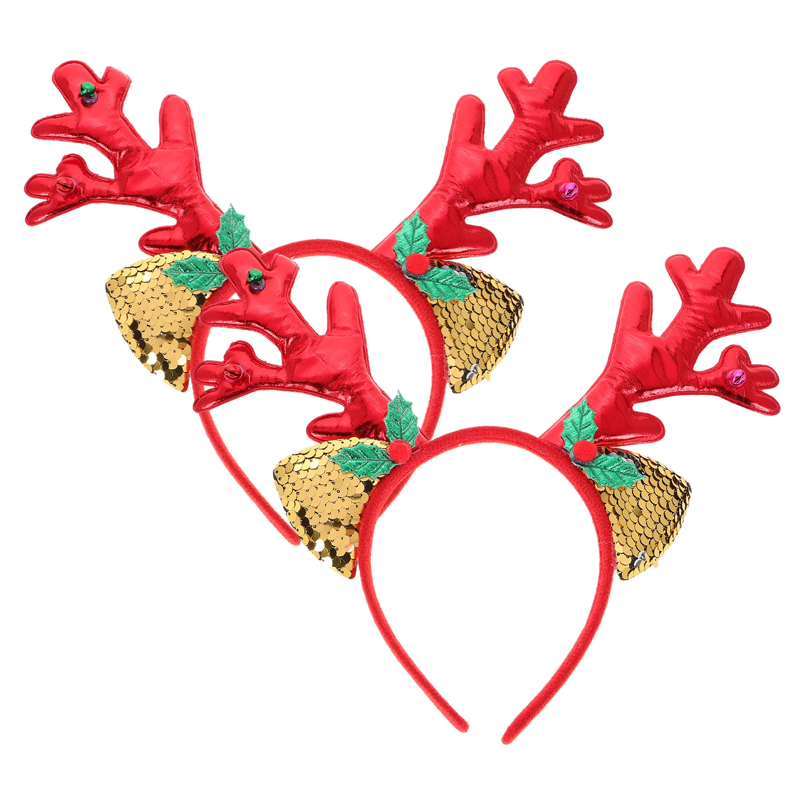 

2 pcs Reindeer Antlers Headband Lightweight Holiday Party Hair Accessories Christmas Elk Antler Hair Bands Headwear Decor