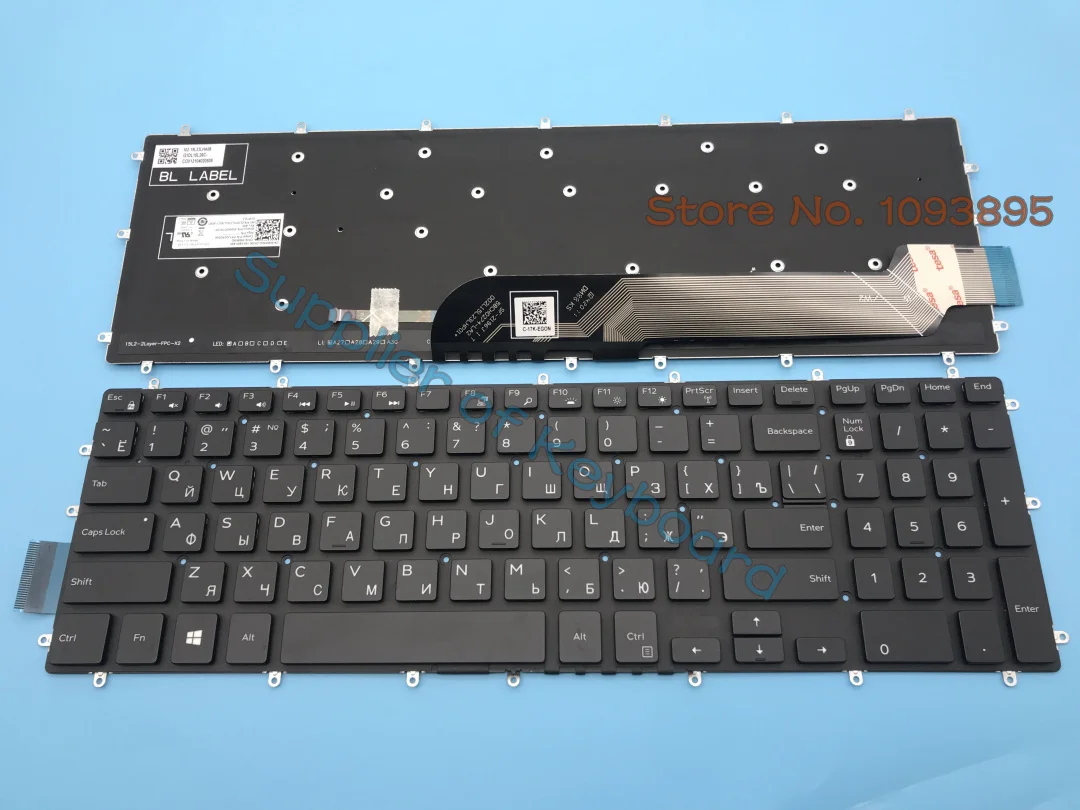 

NEW For DELL Latitude 3590 Vostro 5568 7570 7580 15-3583 3584 Laptop Russian Keyboard With Backlit