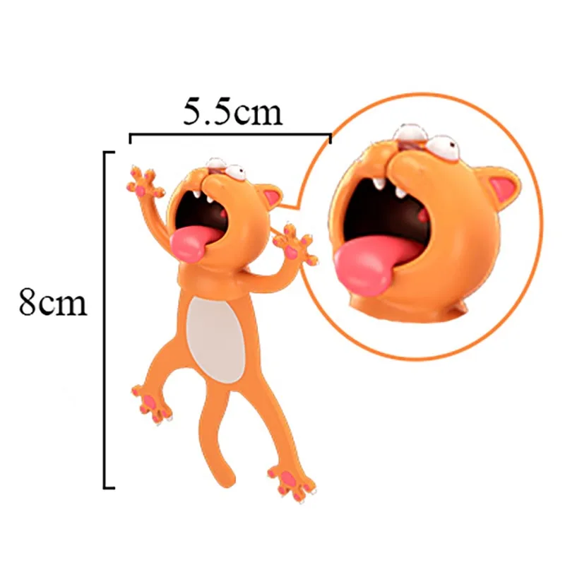 Creative 3D Stereo Bookmark Cute Cartoon Animal Marker Kawaii Cat Panda Bookmark Of Pages Kids Gifts School Stationery Supplies