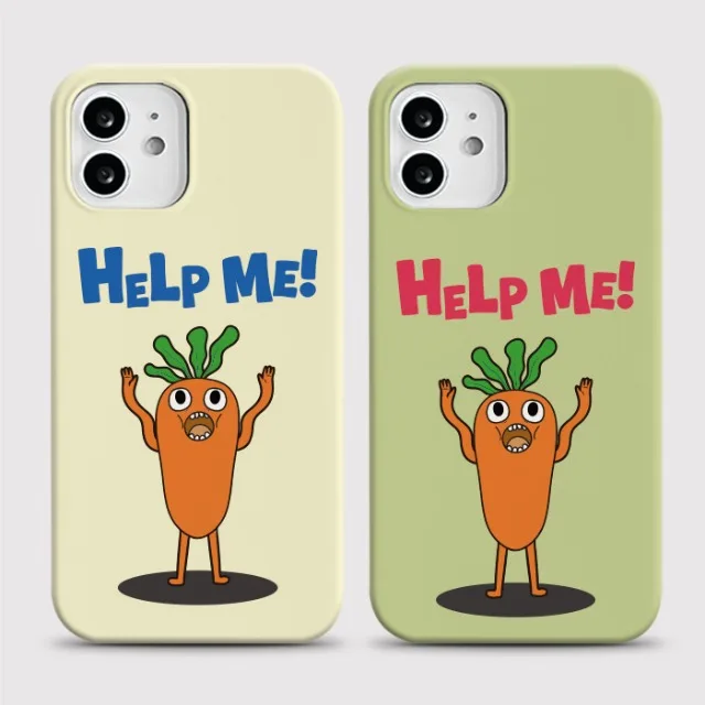 

INS Help Me Fun Carrot Phone Case for iPhone 17 16 15 14 13 12 11 Air Pro Max X XS XR XSMax 7 8 Plus Glossy Film Hard PC Cover