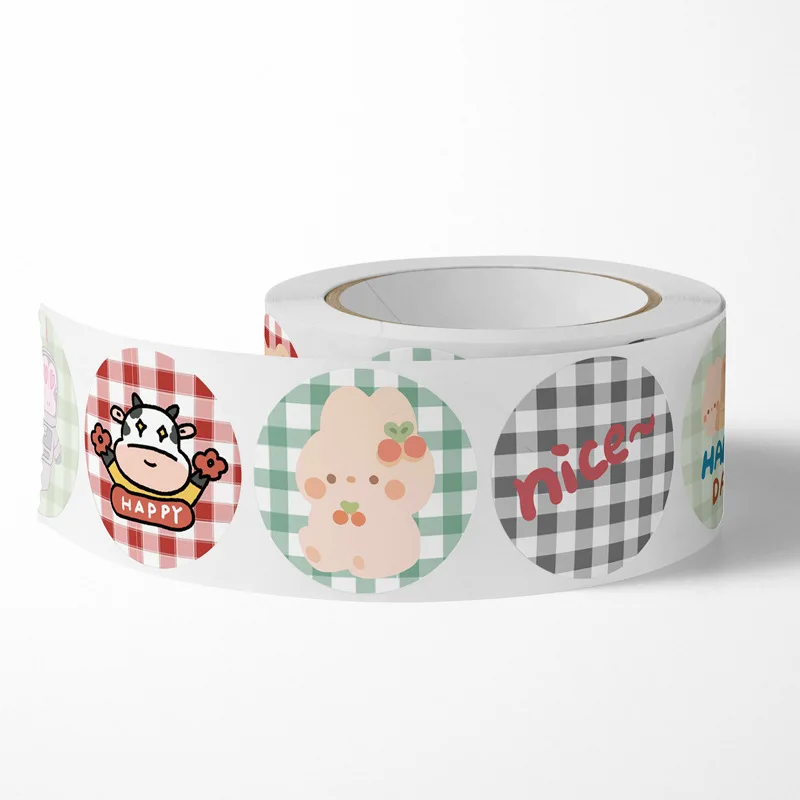 어린이 보상 스티커, 만화 동물 스티커, 선물 장식 라벨, 교사 격려, 학생 문구 스티커 공급, 500 개