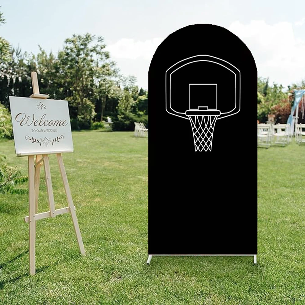 Mockika ديكور استحمام الطفل كرة السلة غطاء خلفية مقوس خلفية قوس الرياضة حفلة عيد ميلاد حفل التخرج الصورة