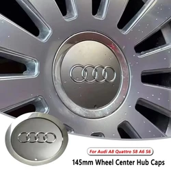 8E0601165H 4E0601165A Hubcap Emblem For Audi A3 A4 B5 A6 S4 B6 TT A8 Quattro 4Pcs Wheel Center Caps Rims Hub Cover Car Parts