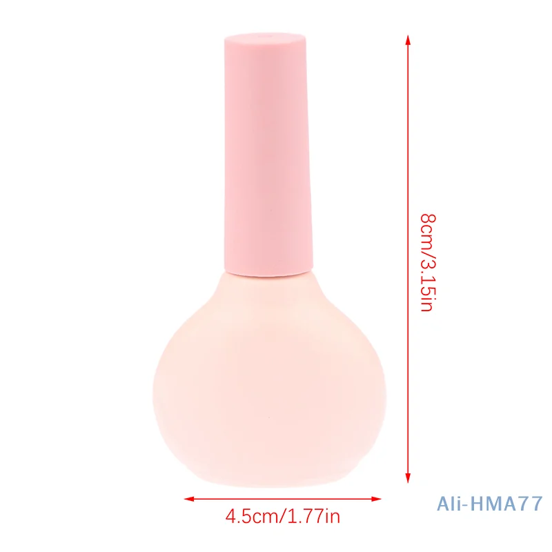 9 ml leere transparente Glas-Nagellackflasche, leer mit Deckel, Pinsel, Kosmetikbehälter, Nagelglasflaschen mit Pinsel