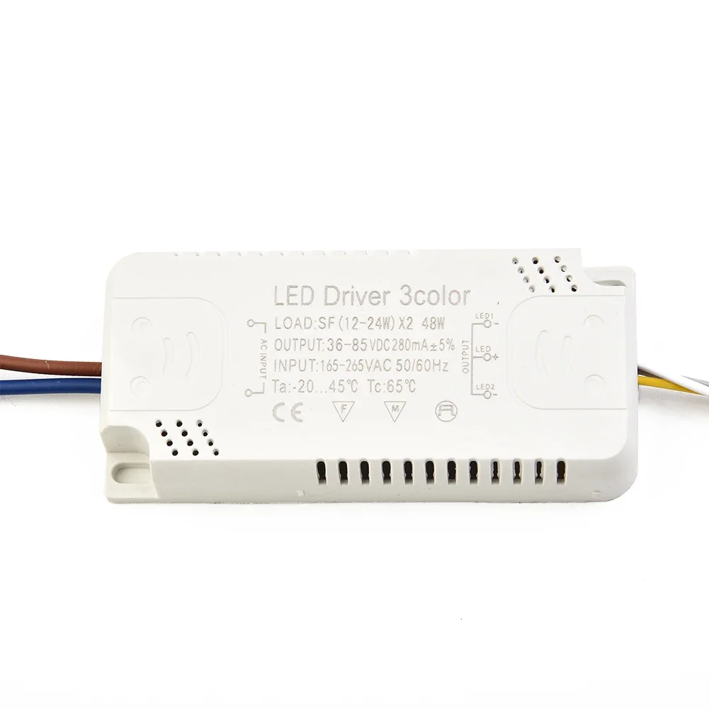 LED Driver 3color Adapter For LED Lighting Non-Isolating Transformer AC165-265V 8-24W&20-40W&30-50W&40-60W&50-70W LED Driver