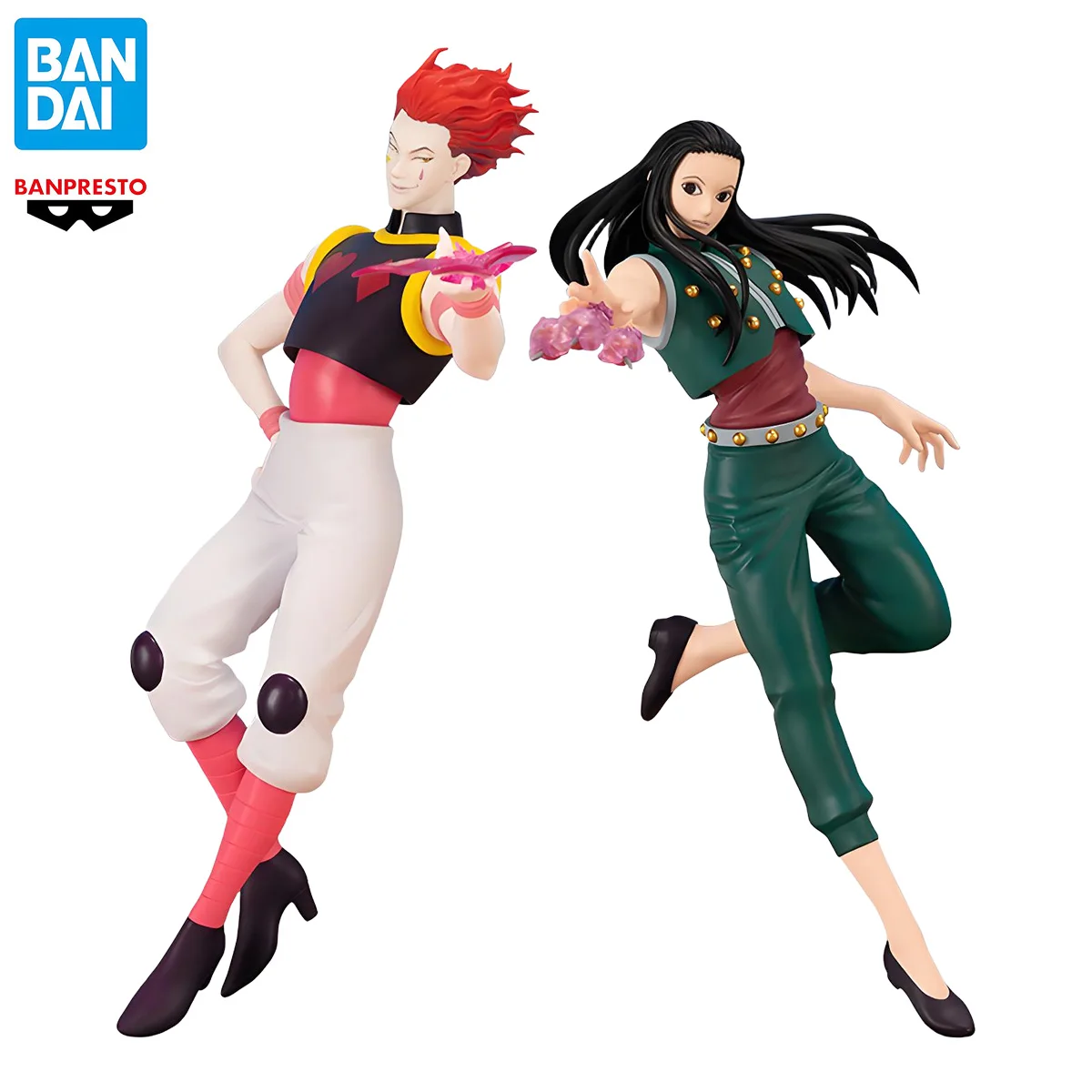 

In Stock Bandai Original Anime HUNTER×HUNTER VIBRATION STARS Illumi Zaoldyck Hisoka Action Figure Collectible Model Toy Gift
