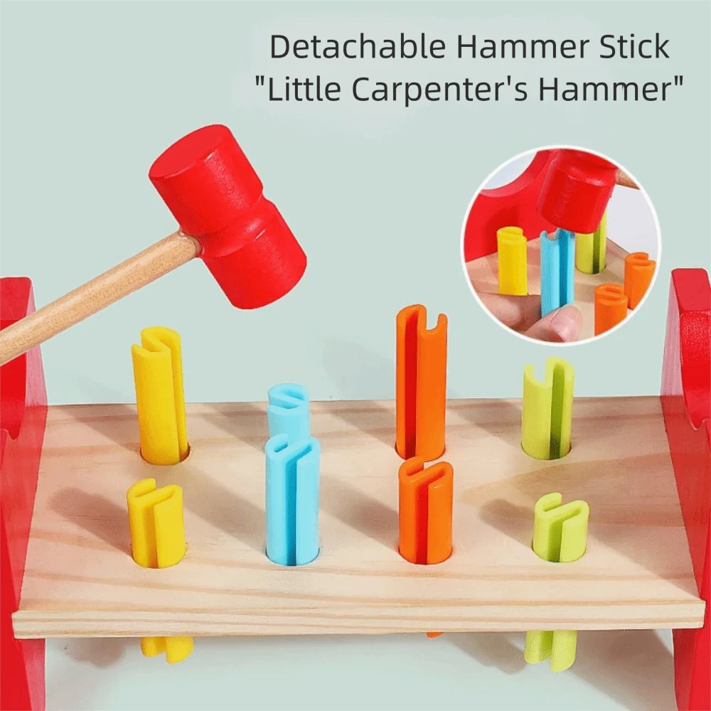 

Игровой набор-симулятор: молоток и гвозди для развития координации рук и глаз, сенсорная игра для малышей