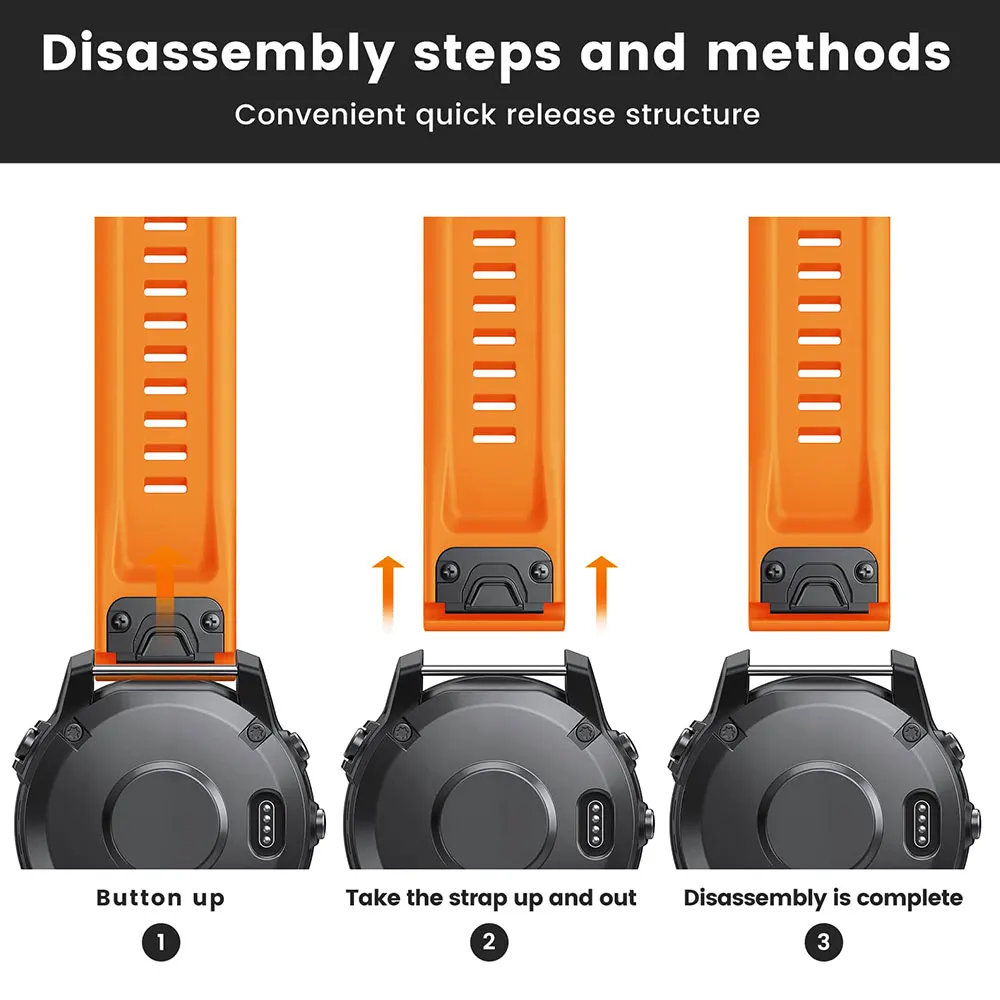 22mm 26mm pulseira de relógio para garmin fenix 5 6 7 5x 6x 7x 3 hr safira silicone acessórios pulseira de banda de pulso