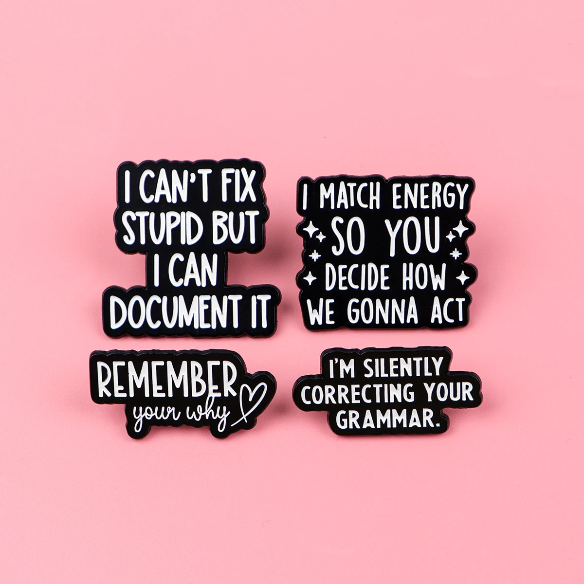 Good Boy Quotes Enamel Brooches ADHD Lapel Pins Badges on Backpack Fashion Jewelry Clothing Accessories Toys Gifts