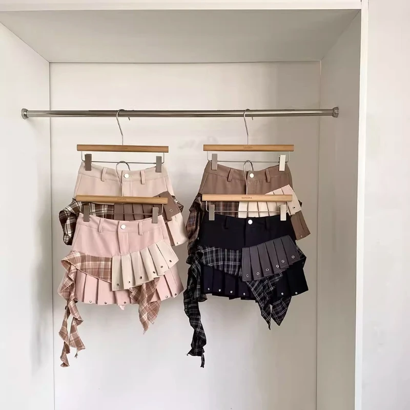 

Юбка женская плиссированная с асимметричным кроем, дизайн 2026 Spring Temperament Preppy Hip, с эффектом защиты от скольжения, в стиле Advanced Sweet Cool