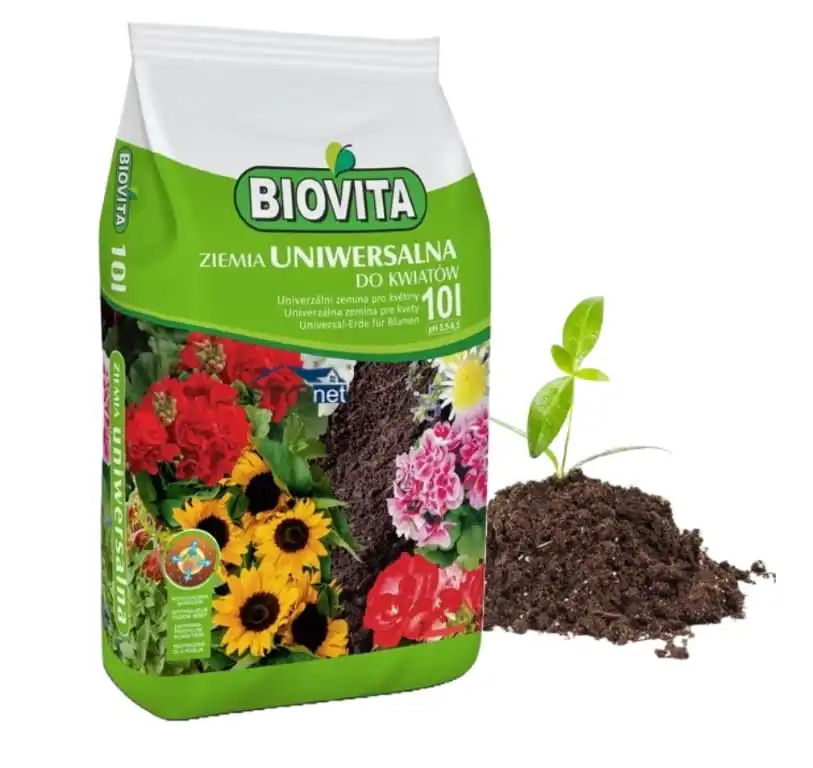 Aarde universeel 5,5-6,5 pH voor bloementuin 10L
