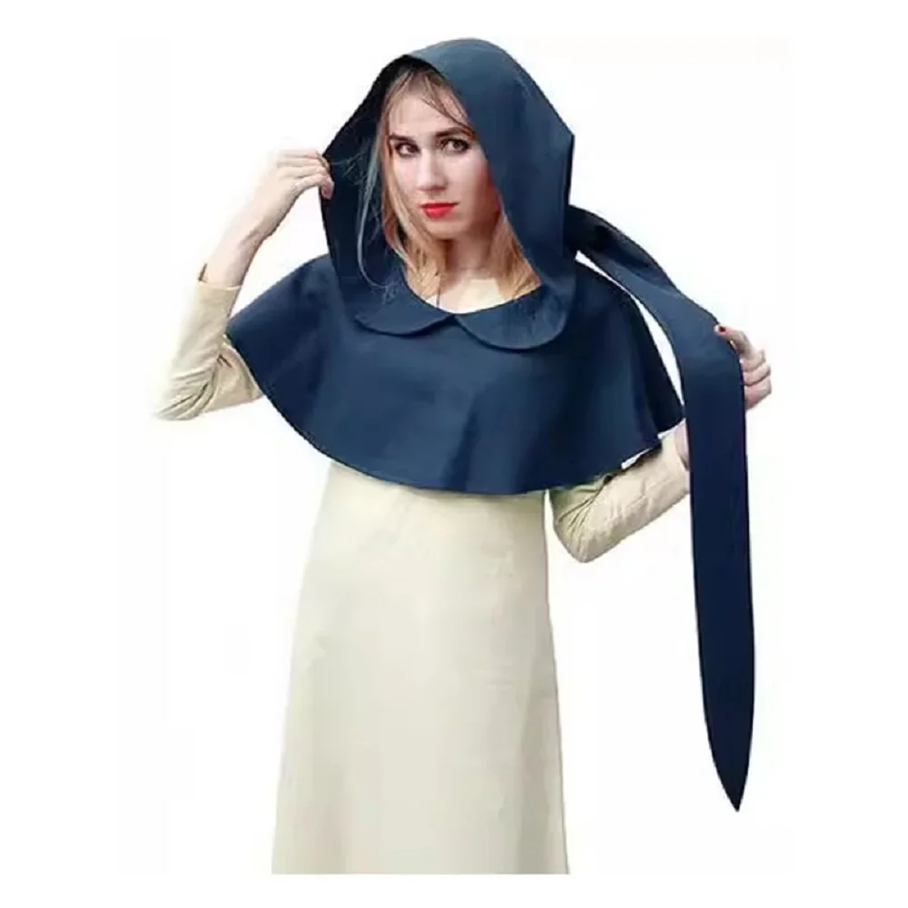 Men Women Medieval Priest Monk Short Cloak Witch Shawl Hooded Cape ...