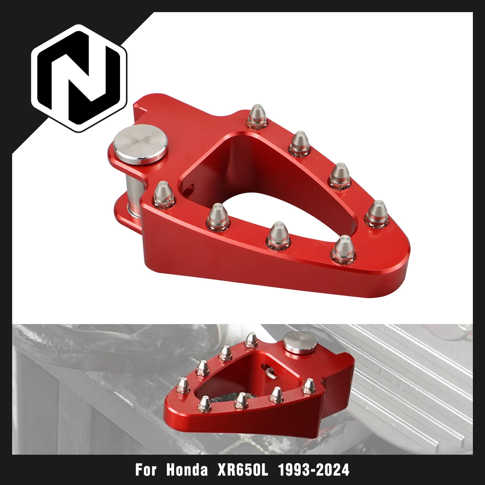NICECNC For Honda XR650L XR 650 L 1993-2025 2025 2024 2023 XR 650L Motorcycle Enlarged Brake Foot Pedal Step Tip Plate Aluminum