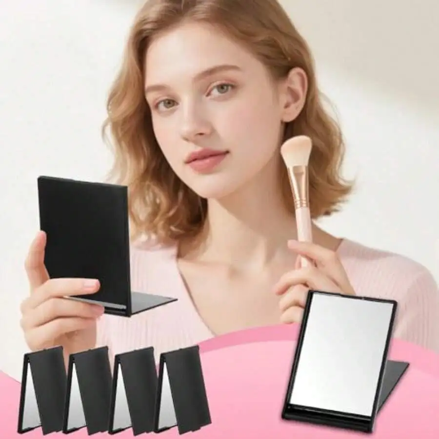 

48 Pcs Portable Folding Makeup Mirror Compact Stand Up Vanity Mirror For Women Black