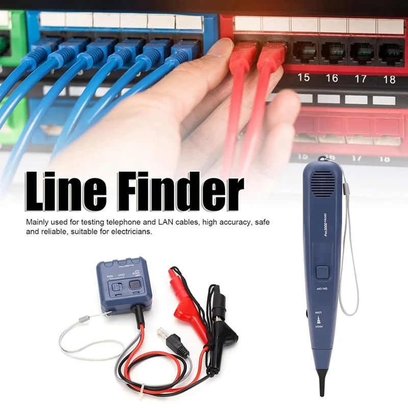 Pro3000 Tone Generator And Probe Kit, Smarttone Technology, Handheld Telephone Line Circuit Finder