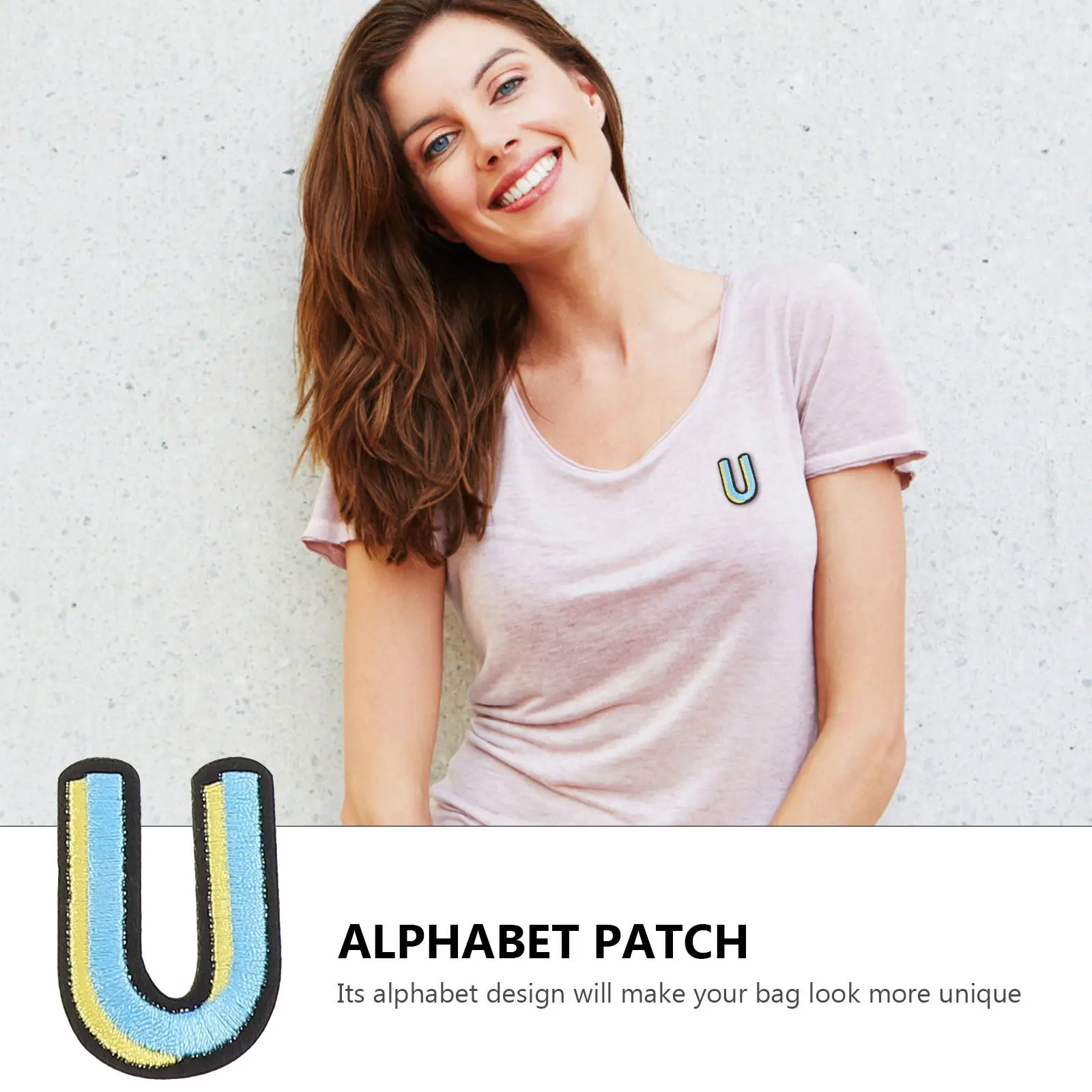 Alphabet Cloth Patches 52pcs Colorful Sew-on Applique for Clothes Bags DIY Craft Decoration