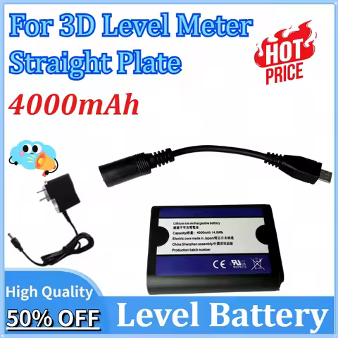 4000mAh 14.8Wh Rechargeable Battery for 3D Level Meter Straight Plate Battery Laser Wall Sticker Level Flat-panel Battery