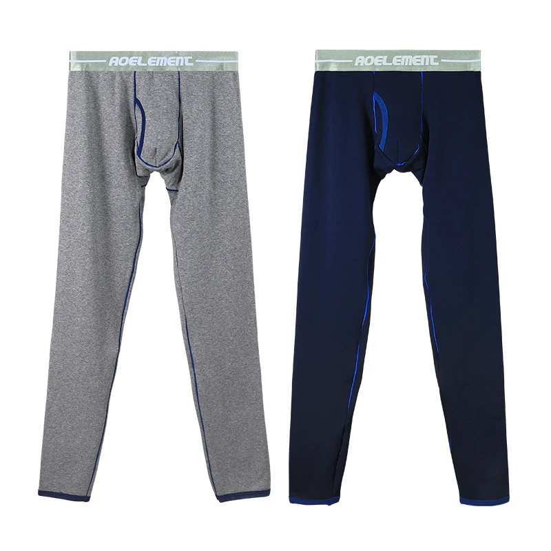 

1pc Winter long Johns men's underwear thickened fleece pants Single thermal pants tights youth leggings cotton pants