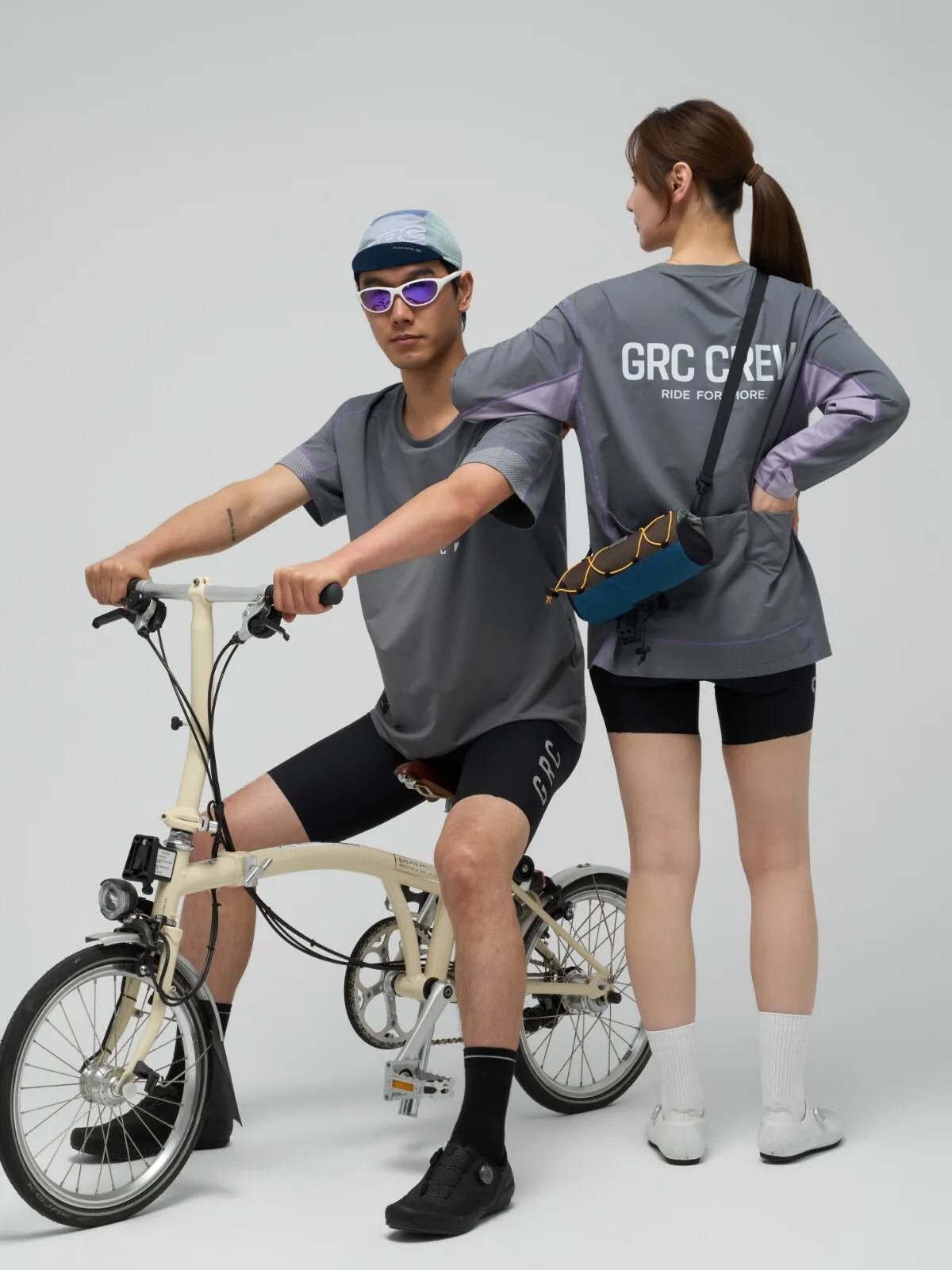 GRC CREW Quick Dry Cycling T-Shirt - Breathable Casual Bicycle Jersey for Commute, Unisex Short Sleeve Top