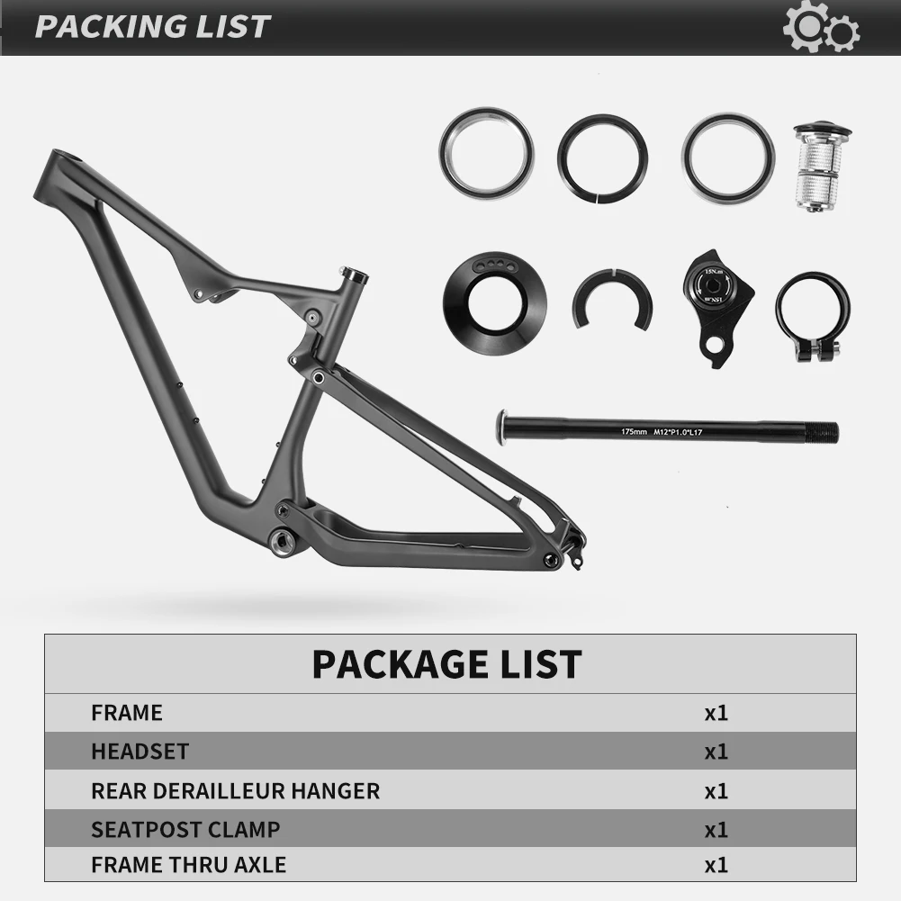 Spcycle 2025 New 29er Full Suspension Carbon MTB Frame Travel 120mm UDH Hanger BSA Super Light Dual Suspension Frame M868