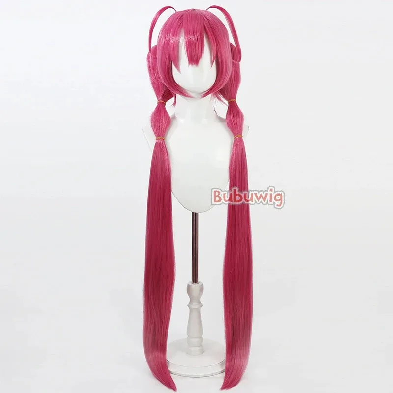 CyBubuwig Synthetic Hair Hoshizora Miyuki Cosplay Wigs Futari wa Pretty Cure Cure Happy 100cm Hot Pink Ponytail Wig Heat Resista