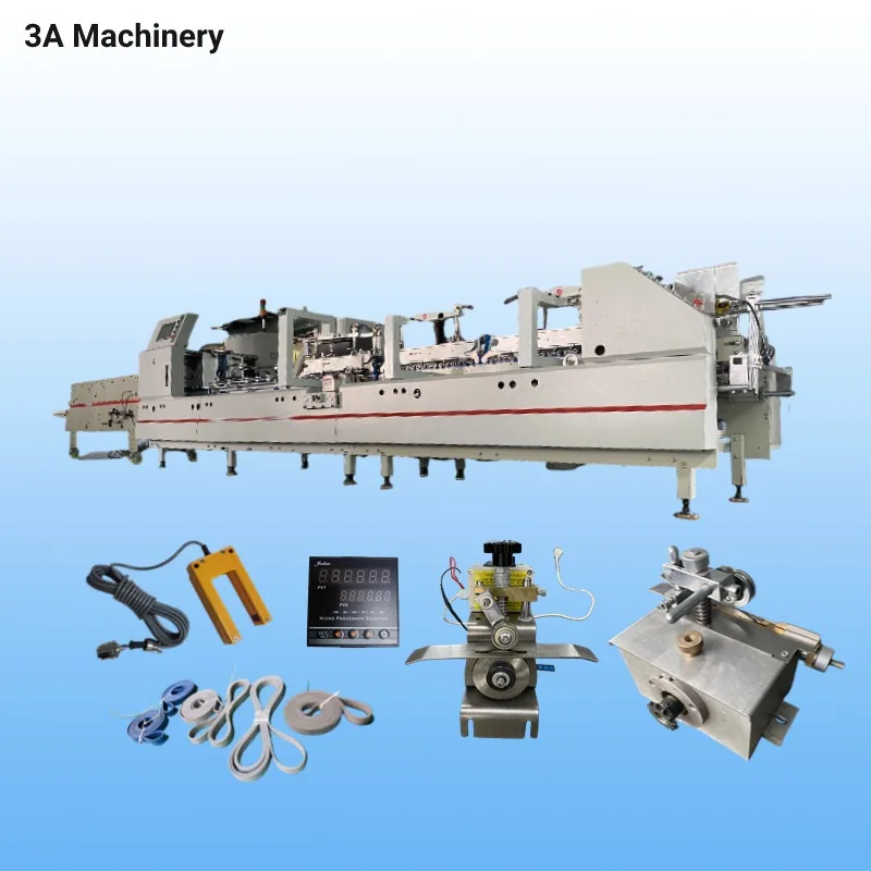 Electric UV Box Folder Gluer Machine for Cartons Packaging