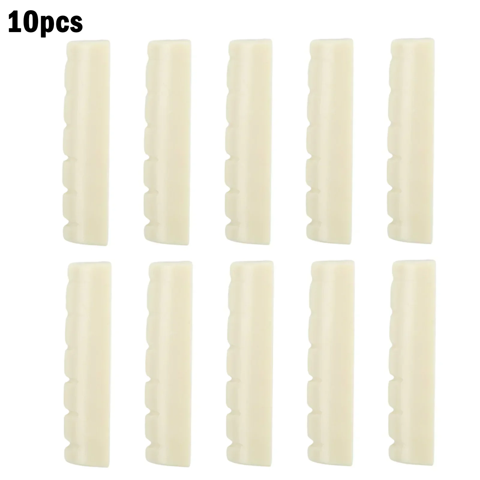 Guitar Bone Nut 10 PCS Guitar Bone String Nut 43mm X 6mm X 8.4mm Luthier Saddle Bridge ST DIY Guitar Tool Parts Replacement