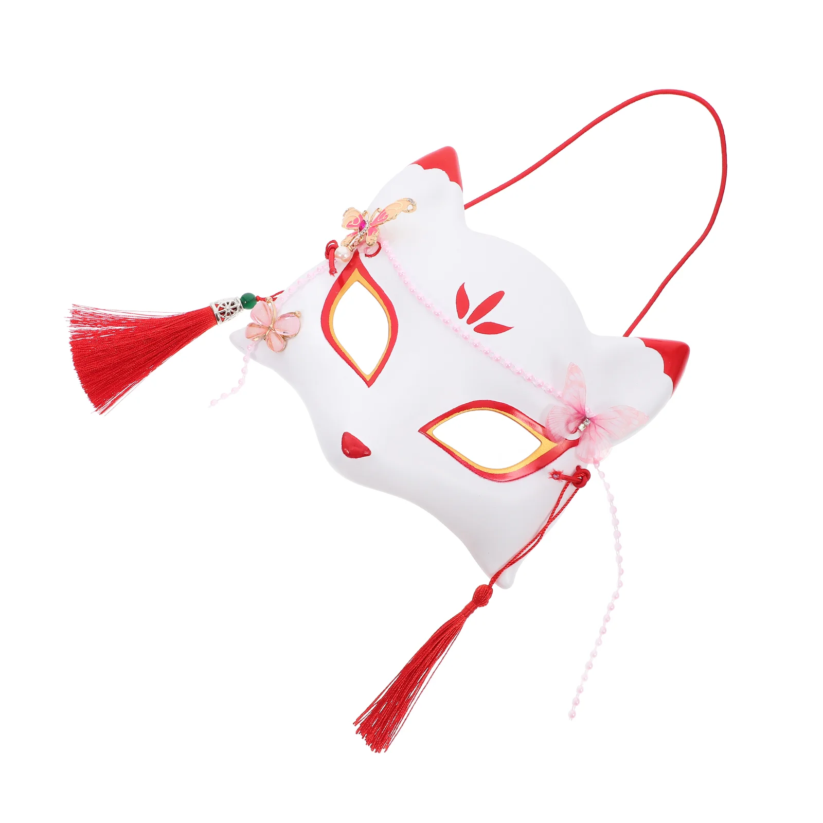 

Decorate Fox Mask Miss Face Masks Halloween Costumes for Girls Plastic Animal-design