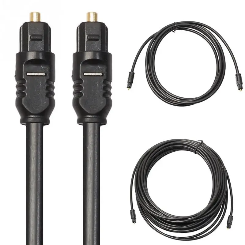 

Digital Fiber Optical Optic Audio Cable 1.5m 2m 3m 5m 10m SPDIF MD DVD Lead Cord Connect to DVD CD Mini Disc Connectors