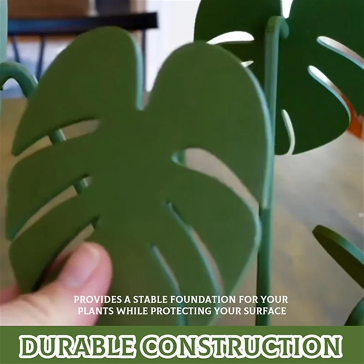 RANA Monstera Posavasos Planta Posavasos antideslizantes, Juego de posavasos Monstera, Posavasos de plantas de hojas tropicales Decoración del hogar,