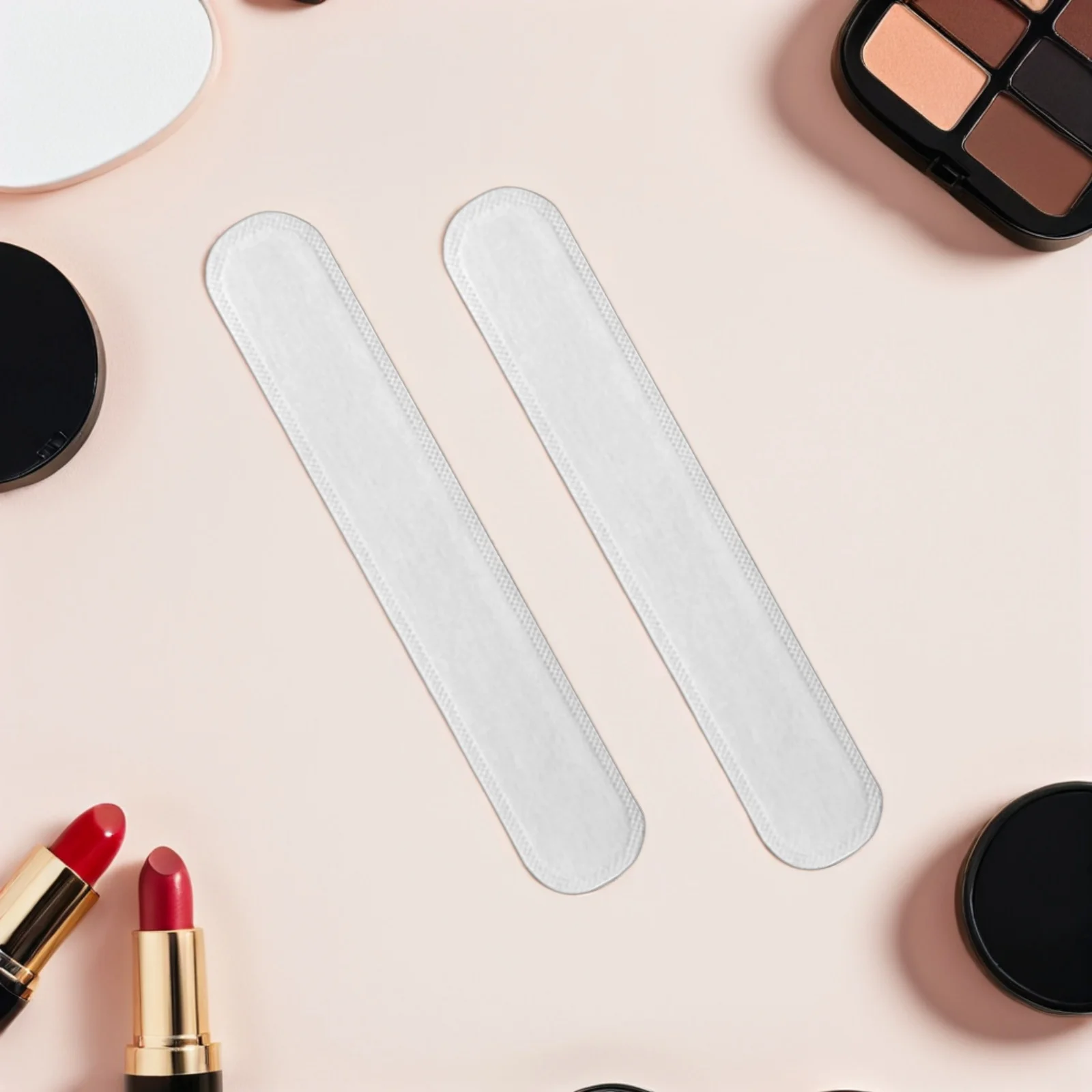 แผ่นซับเหงื่อแบบใช้แล้วทิ้ง 100 ชิ้น แผ่นป้องกันเหงื่อแบบติดเองสำหรับเสื้อ หมวก ปกเสื้อ ปลอกแขน ป้องกันเหงื่อ