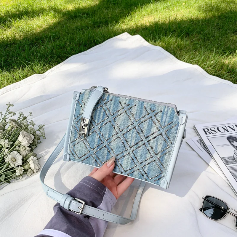 

New Women's Crossbody Bag Fashionable and High-quality Denim Small Bag Solid Color Classic and Versatile Women's Shoulder Bag