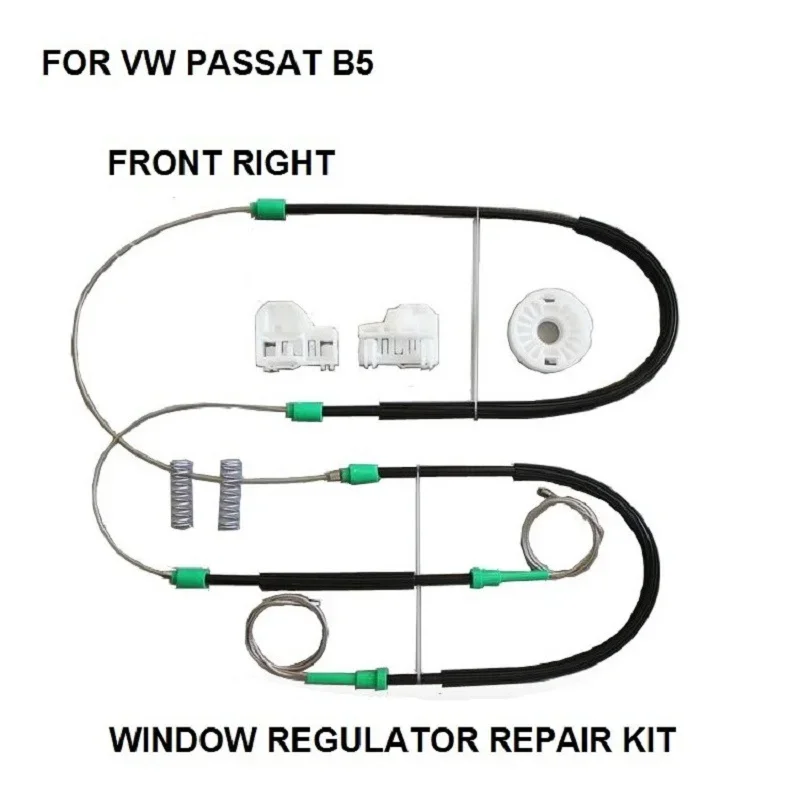 

CAR WINDOW REGULATOR CLIP COMPLET SET KIT FOR VW PASSAT B5 ELECTRIC WINDOW REGULATOR REPAIR KIT FRONT-RIGHT SIDE 19