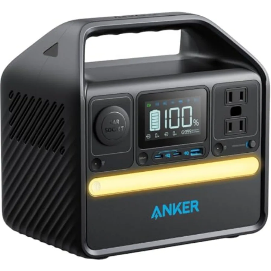 522 Portable Power Station 299Wh Solar Generator with Optional Solar Panel LiFePO4 Battery Pack 300W Output Peak 600W Ideal for